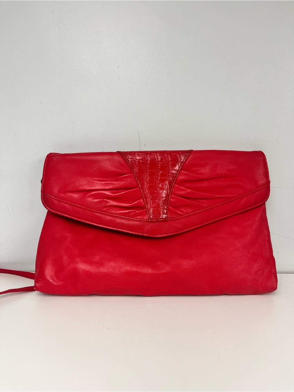 Vintage Cherry Red Vinyl Crossbody